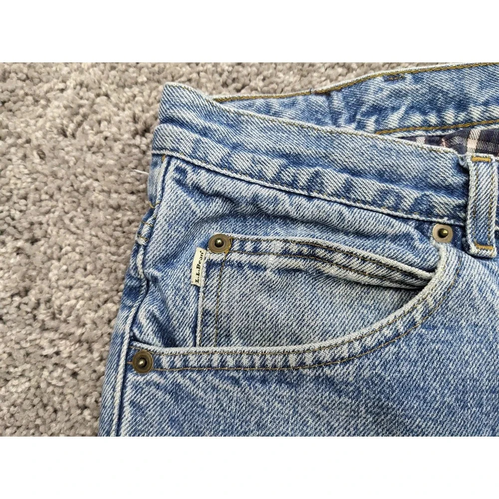 Vintage LL Bean Jeans‎ Mens 37X32 Fleece Lined Denim blue jeans